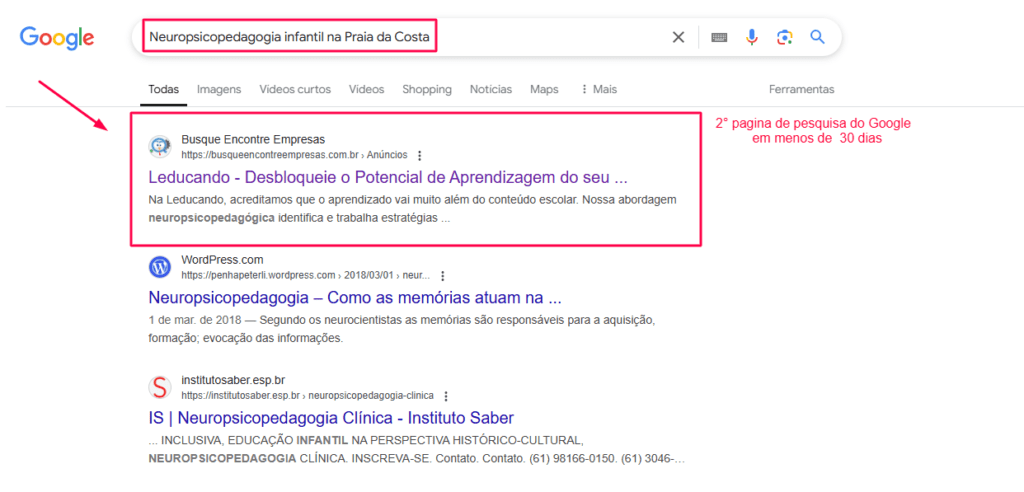 LEDUCANDO-NO-GOOGLE-1024x492 Descubra como estas empresas locais estão indexando nas primeiras páginas do Google de forma orgânica, utilizando as novas técnicas de SEO